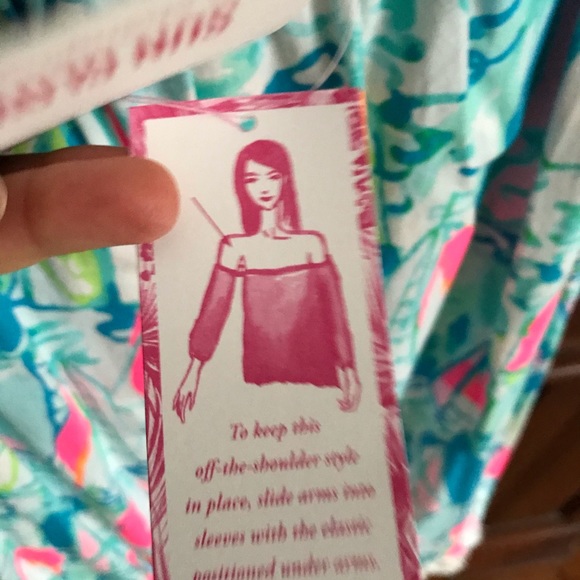 NWT Lilly Pulitzer Marble off the shoulder dress - Picture 5 of 7